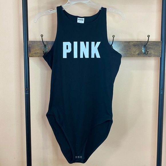 PINK Victoria's Secret Tops - VS PINK Black Bodysuit